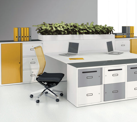 Silverline colourful storage cabinets for office and home