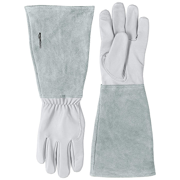 Amazon Basics Leather Gardening Gloves