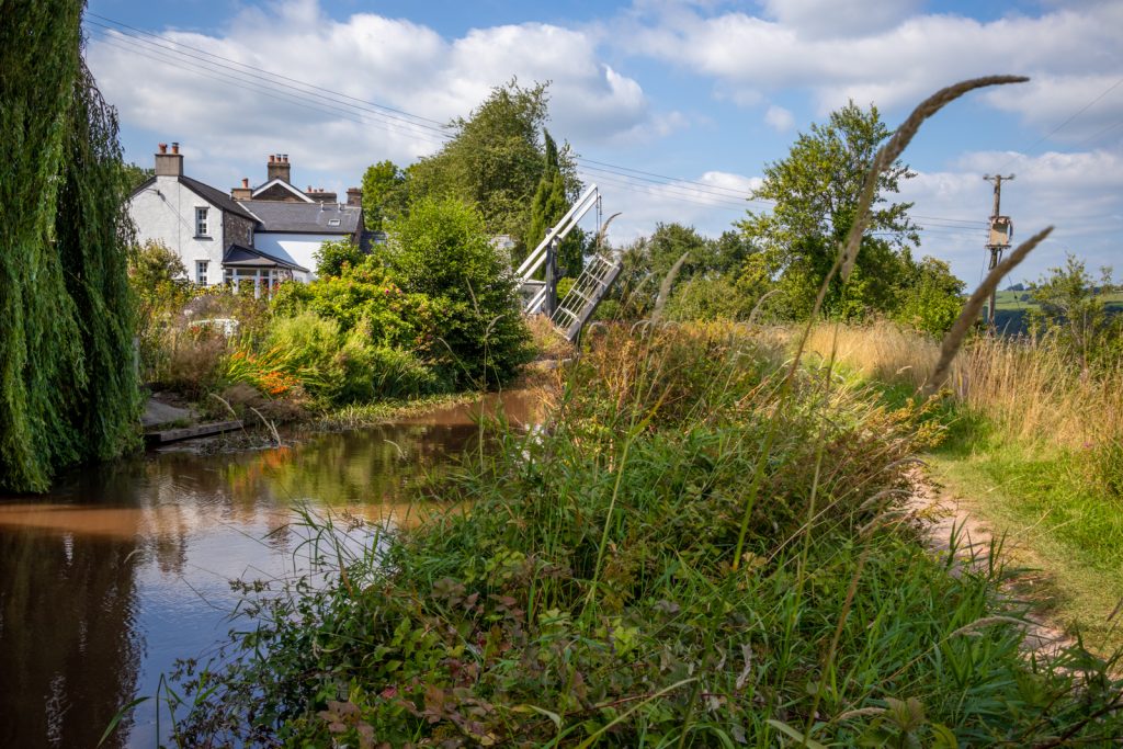 Idyllic scenery of the Monmouthshire and Brecon Canal