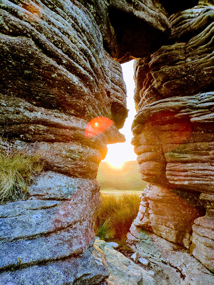 Looking through the rocks at Dartmoor