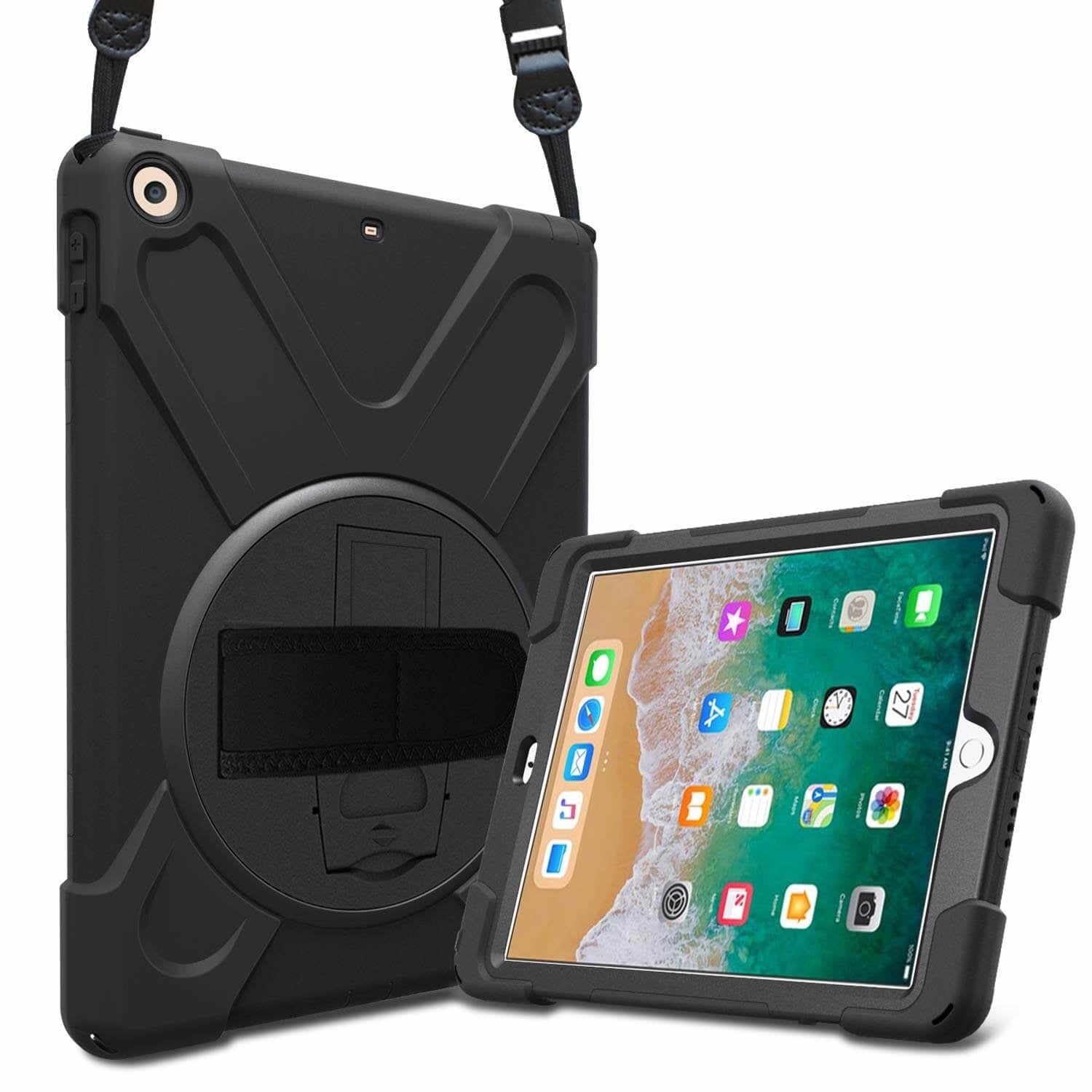 iPad 2020/2021 10.2 Inch Protector Hoes met handvat en schouderriem en standaard