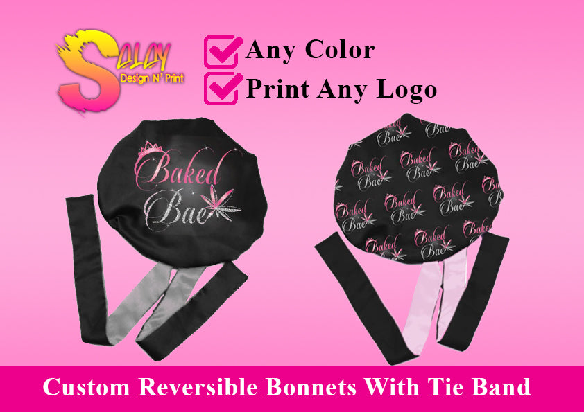 Free Sample Bonnets And Satin Hair Wraps Long Band Custom Designer Bonnets  Adjustable Elastic Bonnet - Buy Bonnets And Satin Hair Wraps,Designer