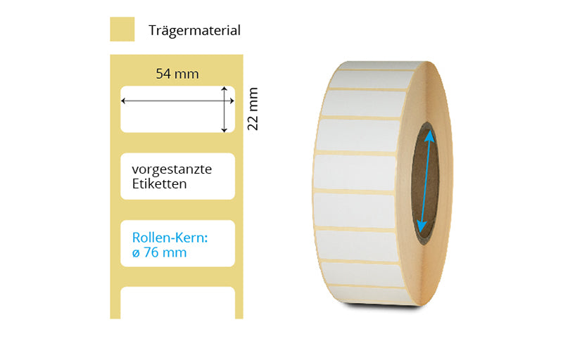 DT-Etiketten STTA-DT-R228, 54x22mm, ablösbar