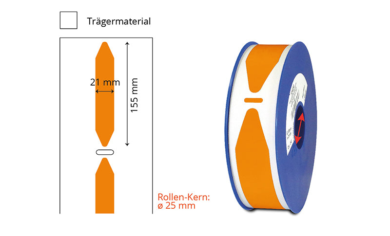 TT-Rohrmarkierer LM-Vinyl, 21x155mm, orange