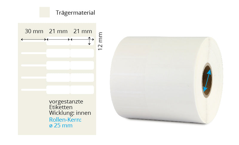 TT-Schmuck-Etiketten SM-T-Z550, 2x21x12mm, weiss