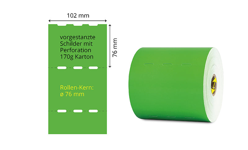 TT-Einschub-Schild Karton-SMCTT-R243, 102x76mm, grün