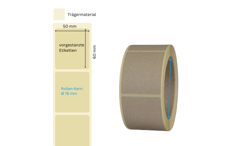 Inkjet-Etiketten Graspapier-LIJG-R870, 50x60mm