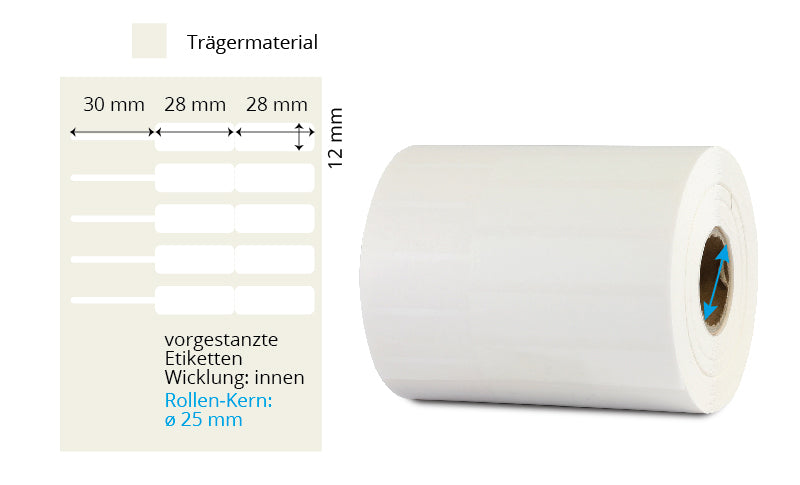 TT-Schmuck-Etiketten SM-T-Z580, 2x28x12mm, weiss