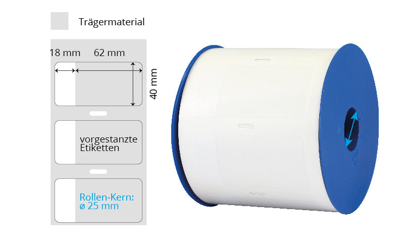 TT-Kabelmarkierer LM-Vinyl, 18x40mm, Schriftfeld weiss