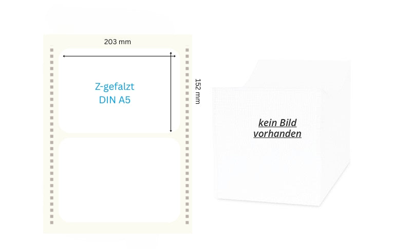 Inkjet-Etiketten PP, 203x152mm, Z-gefalzt, zu GPC83x