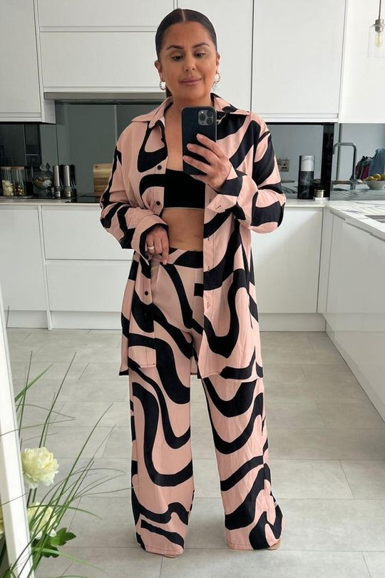 Zara Fuchsia Pink Pleated Shirt Co ord Set – Miss Hussy