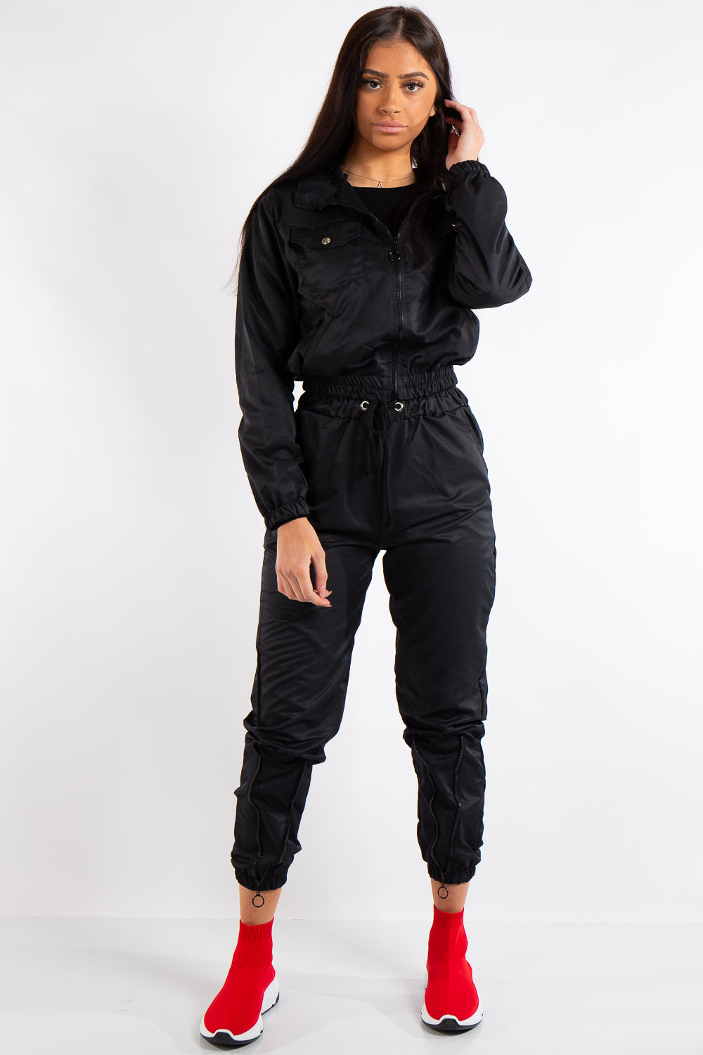 Hattie Black Tracksuit Co ord set – Miss Hussy