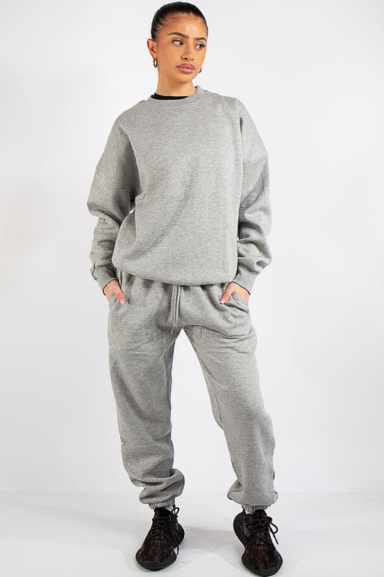 Two Piece Lounge Set. Oversized Hoodie + Jogger - Grey Heather – Revive  Goods.