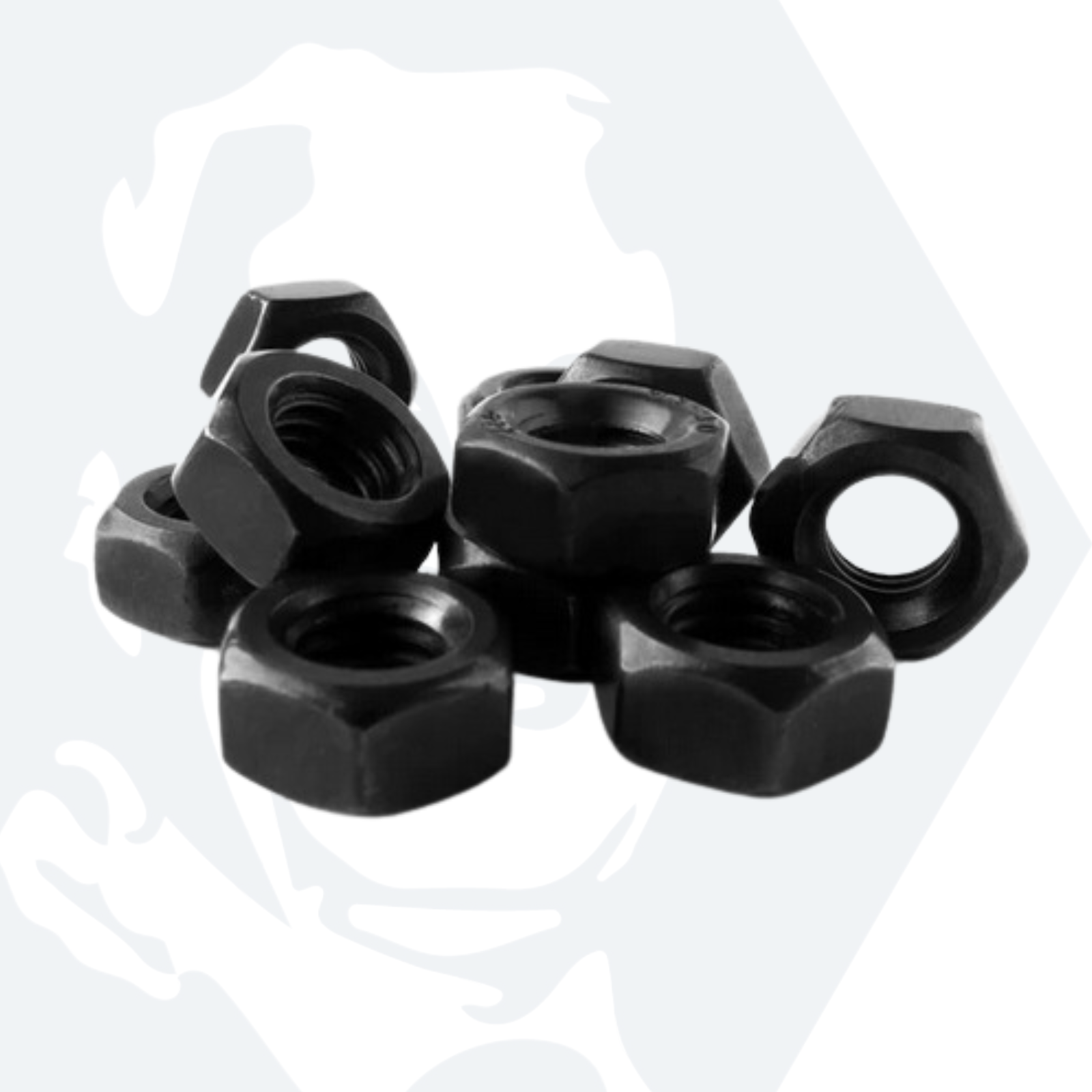 M10 Hexagon Nuts (DIN 934) - Black Stainless Steel (A2)