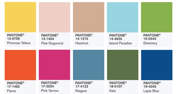 pantone new color palette