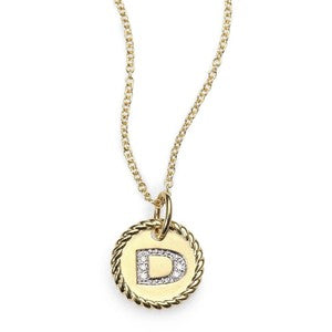 david yurman initial charm necklace
