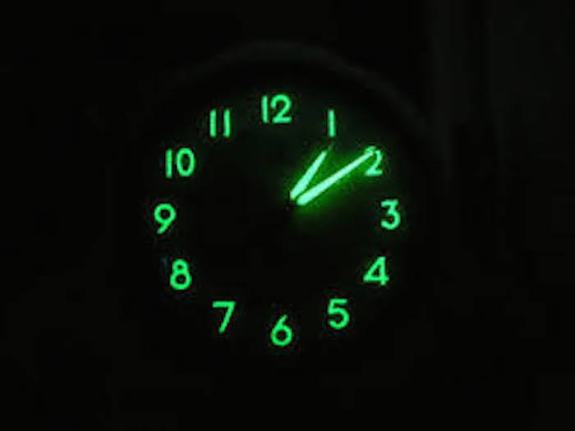 glow in the dark watch timepiece