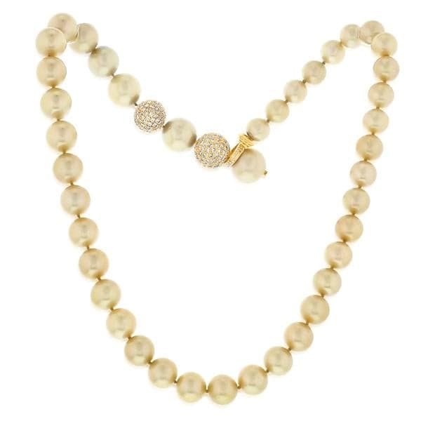 32 Ombre South Sea White and South Sea Gold Pearl Strand- Made in Hawaii