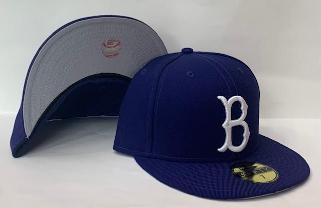 dodgers grey brim fitted