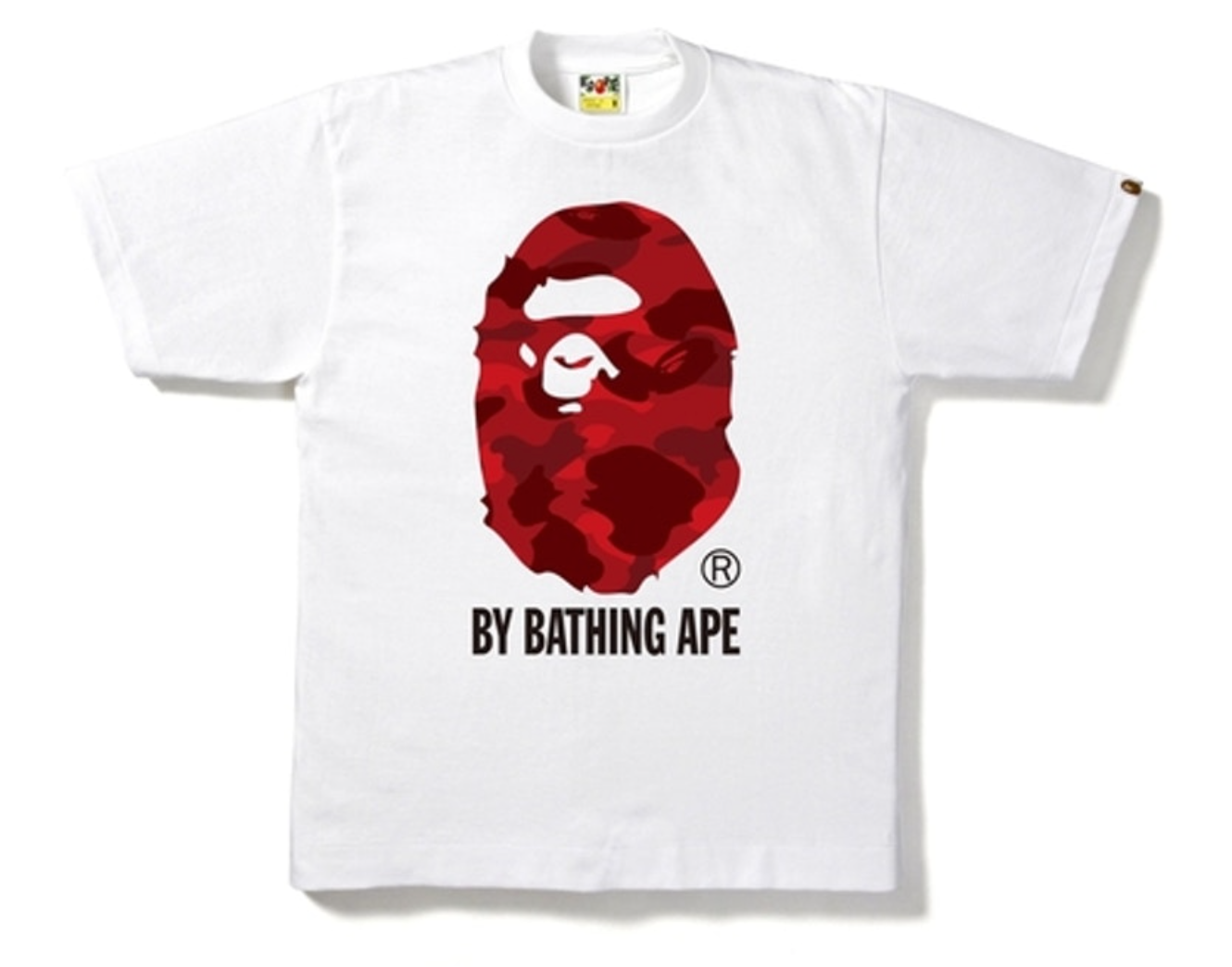 A Bathing Ape Color Camo Tee "White Red" $180.00