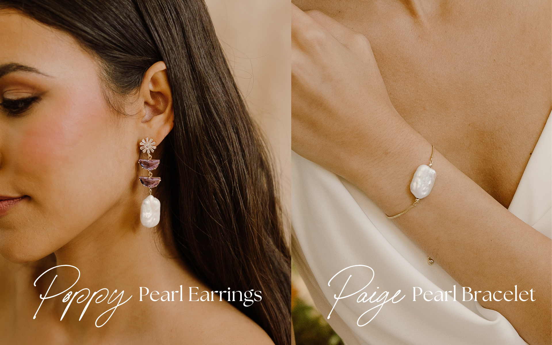 Paige Earrings and Poppy Bracelet