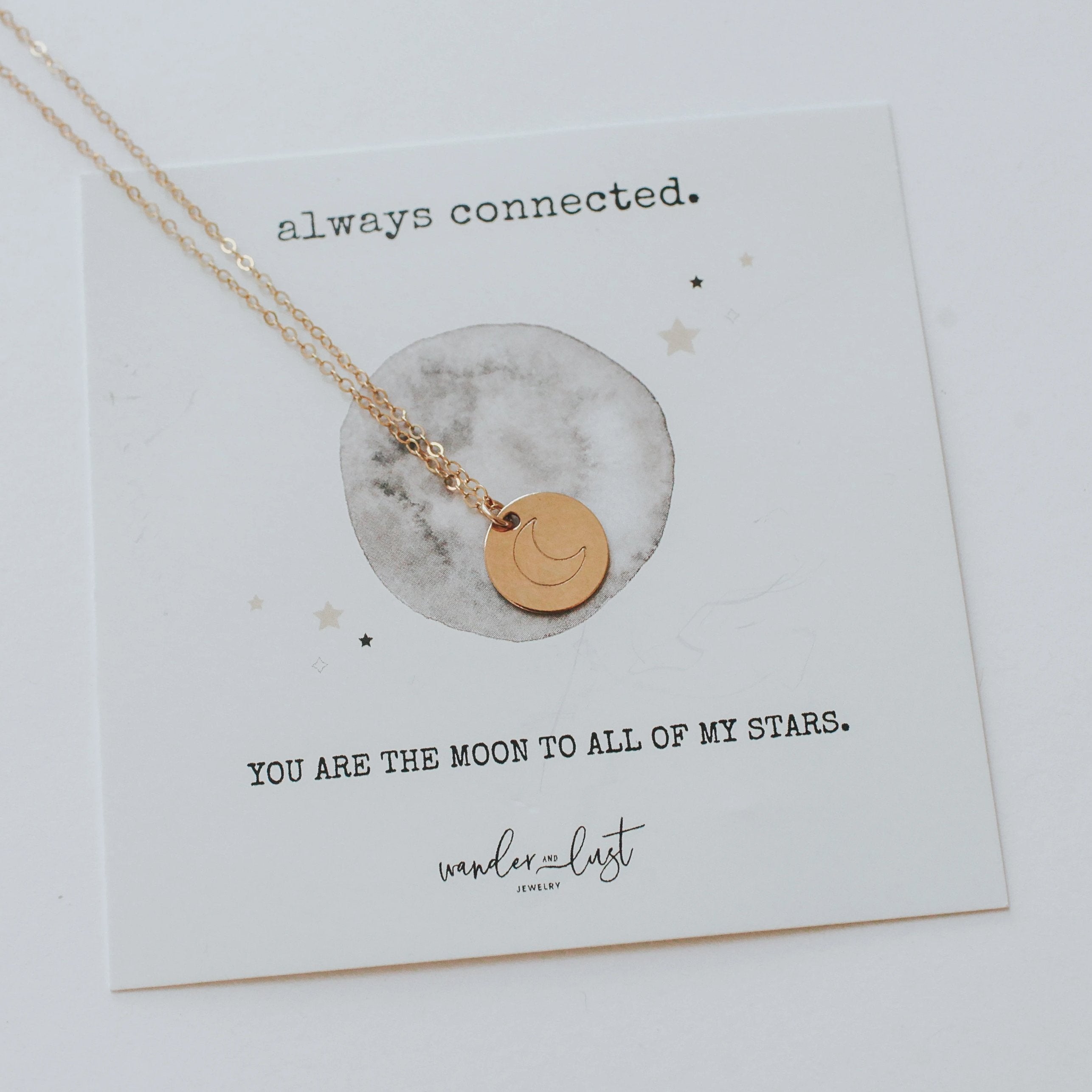 Always Connected Moon Necklace - Final Sale