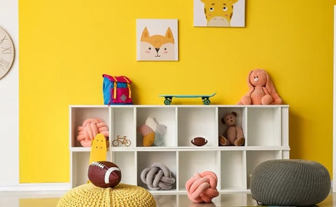 muebles infantiles que combinan con paredes amarillas