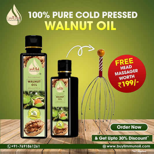 Ayurveda Walnut Oil 100% Cold Pressed 100mL The Original Thyroid Massage Oil