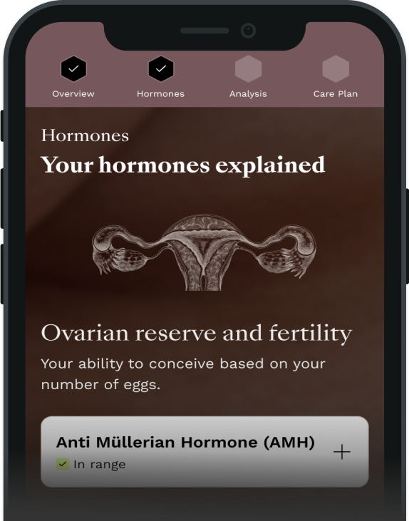 Apple iPhone displaying Hertility report