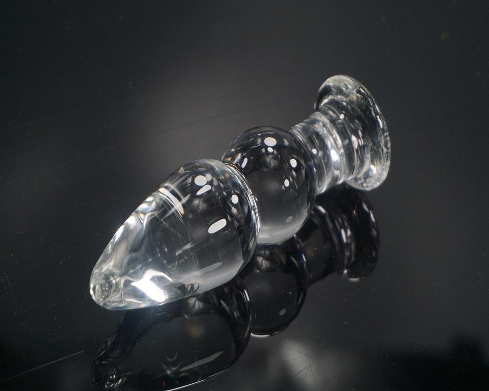 Clear Intermediate Glass Butt Plug B21 TKFRD Creations