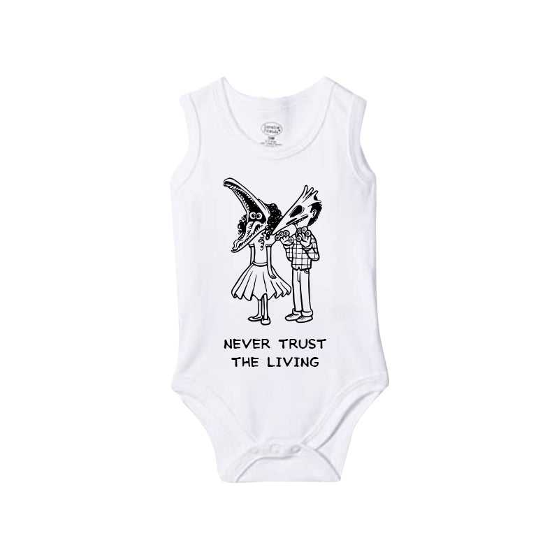 Never Trust The Living Baby Onesie