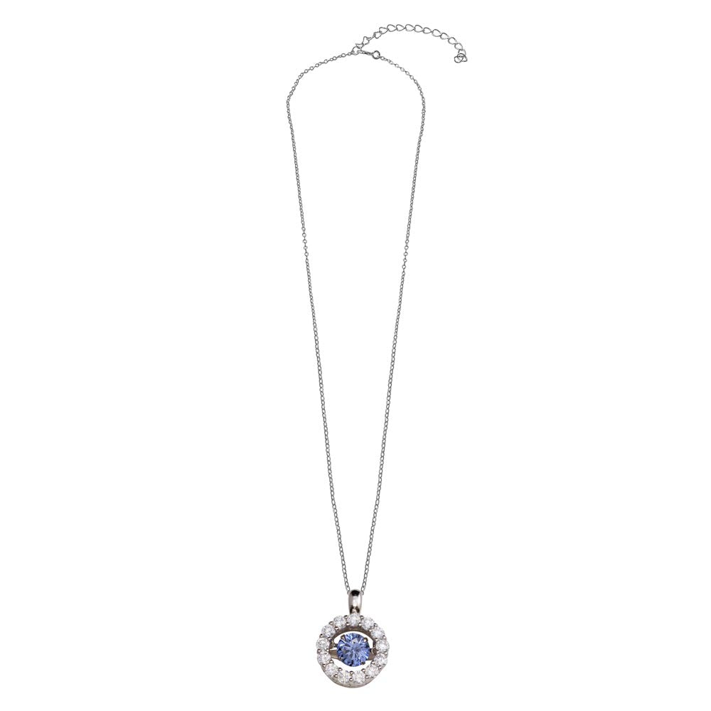 Tanzanite Inspired Dancing Pendant Necklace