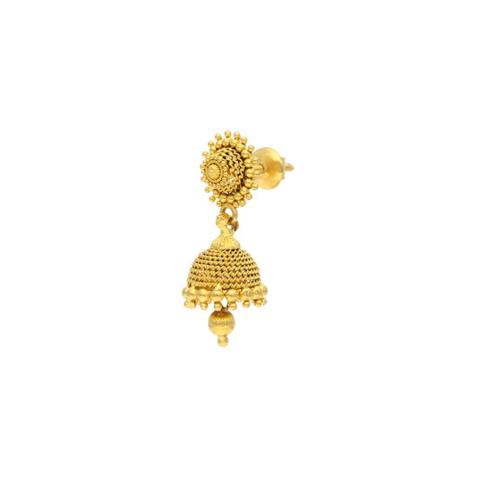 22k Plain Gold Earring JG-2206-06236 – Jewelegance