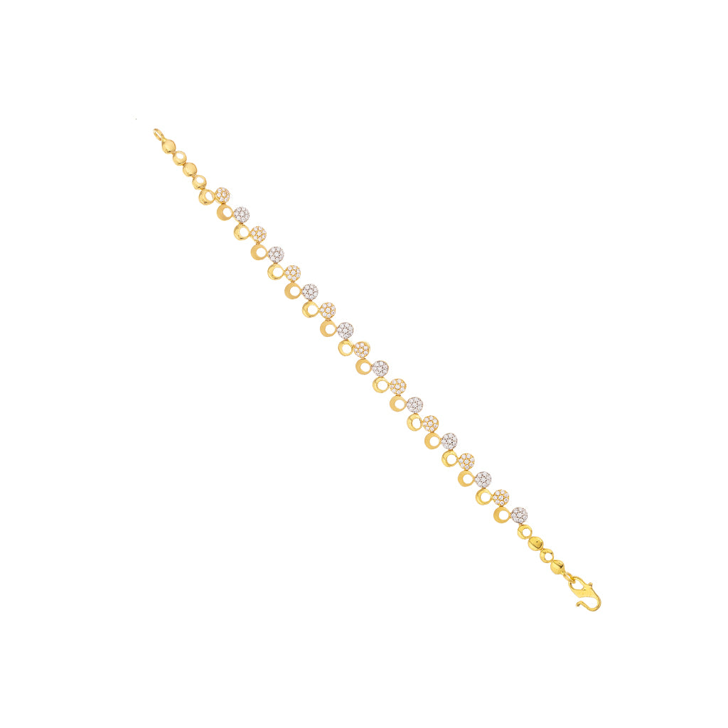 Amazon.com: Sophia Fine Jewelry Multi-Color 6 mm Gemstones Bracelet,14k  Yellow Gold 7 Inches Long : Everything Else