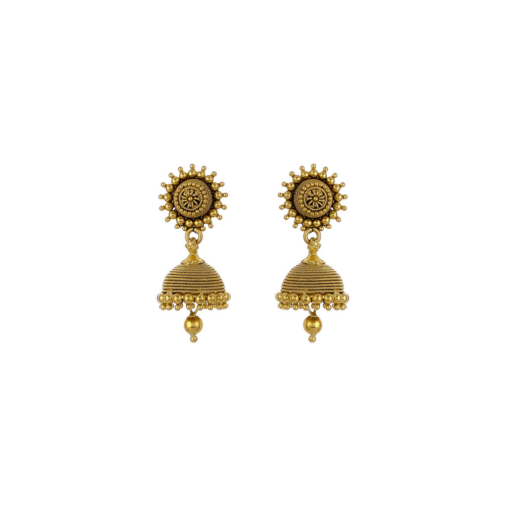 Micro Gold Plated Earrings / Indian Earrings / Triple Layer Jhumki / Jumki  / Casual Lightweight Earrings / South Indian Jewelry / Jhumka - Etsy India