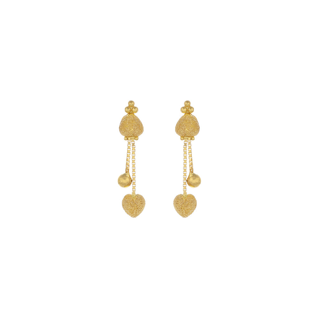 Striking Ternary Gold Hook Earrings