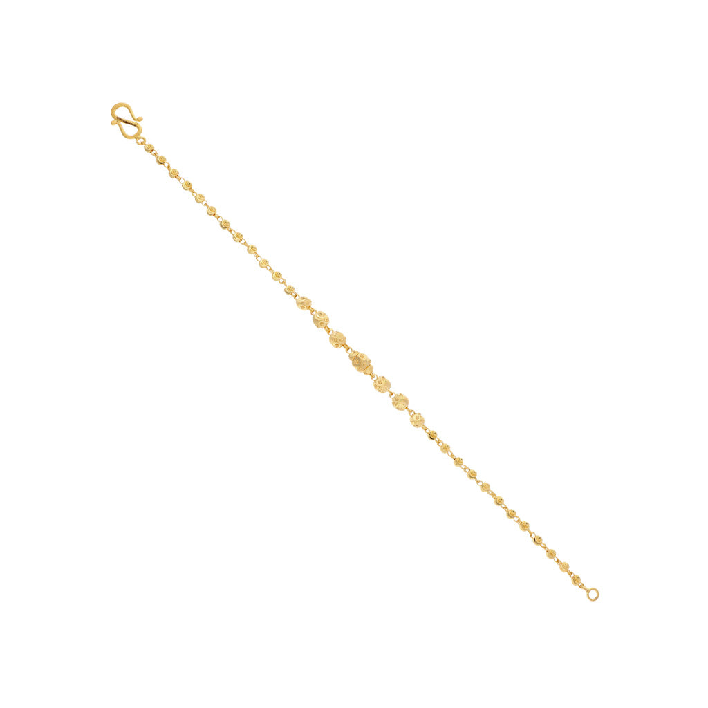 Plain chain bracelet w/ round diamond center – Millo
