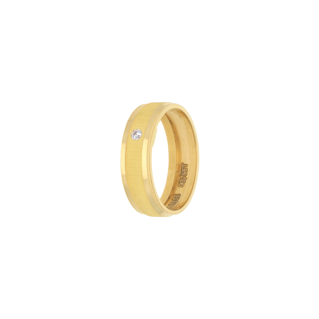 Edgy Geometric Gold Ring for Men