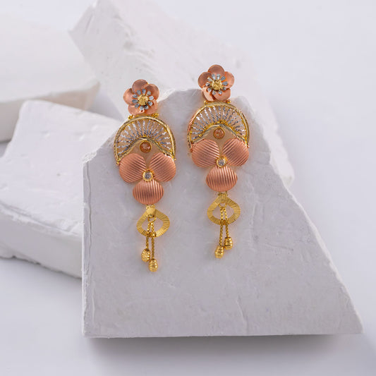 22k Plain Gold Earring JG-2002-01921 – Jewelegance