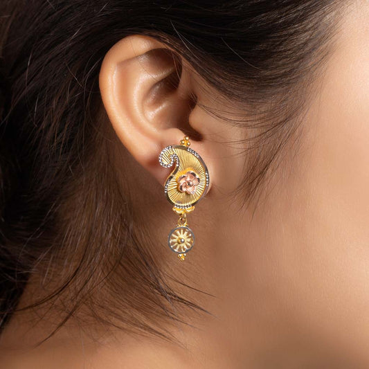 22k Plain Gold Earring JG-2002-01921 – Jewelegance