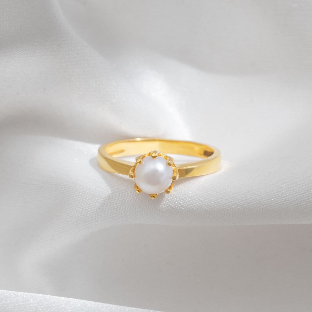 Muthyam Design Gold Ungaram | Gold Pearl Ring | Gold Lakshmi Balaji -  YouTube