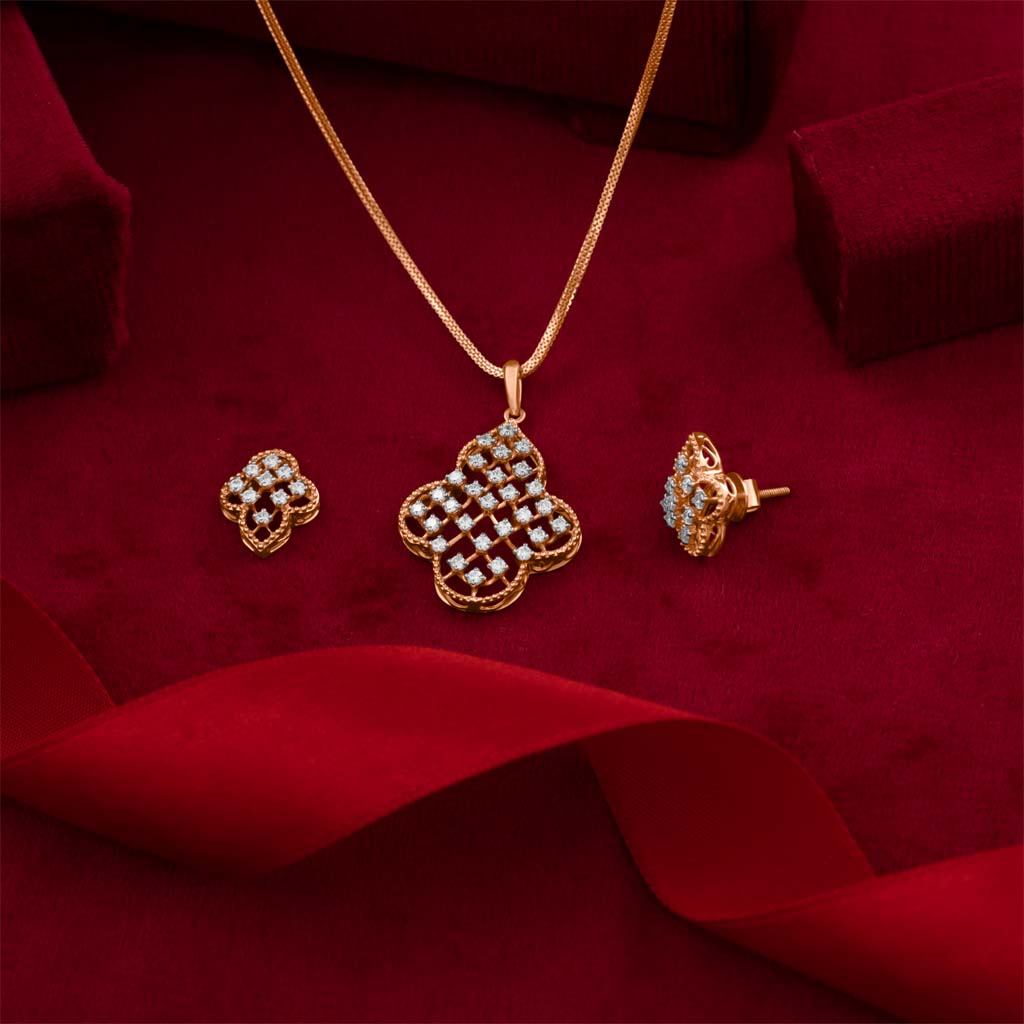 Shop the Best Diamond Pendant Set for Women - 14k Gold – Jewelegance
