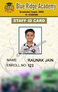 PSD design for making employee ID cards, featuring customizable design elements