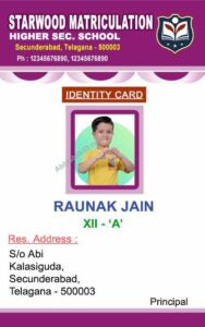 PSD design for making school ID cards, featuring professional and customizable design elements