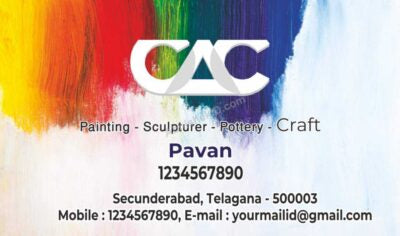 Bold artistic card design with striking colors For Arts and Craft Class