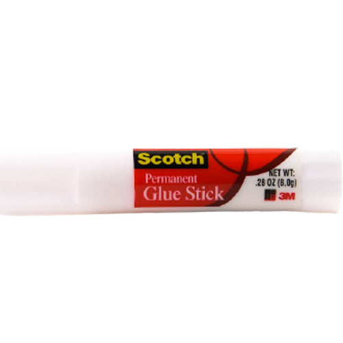Scotch 6008 Permanent Glue Stick, 0.28 oz, White, Pack of 2