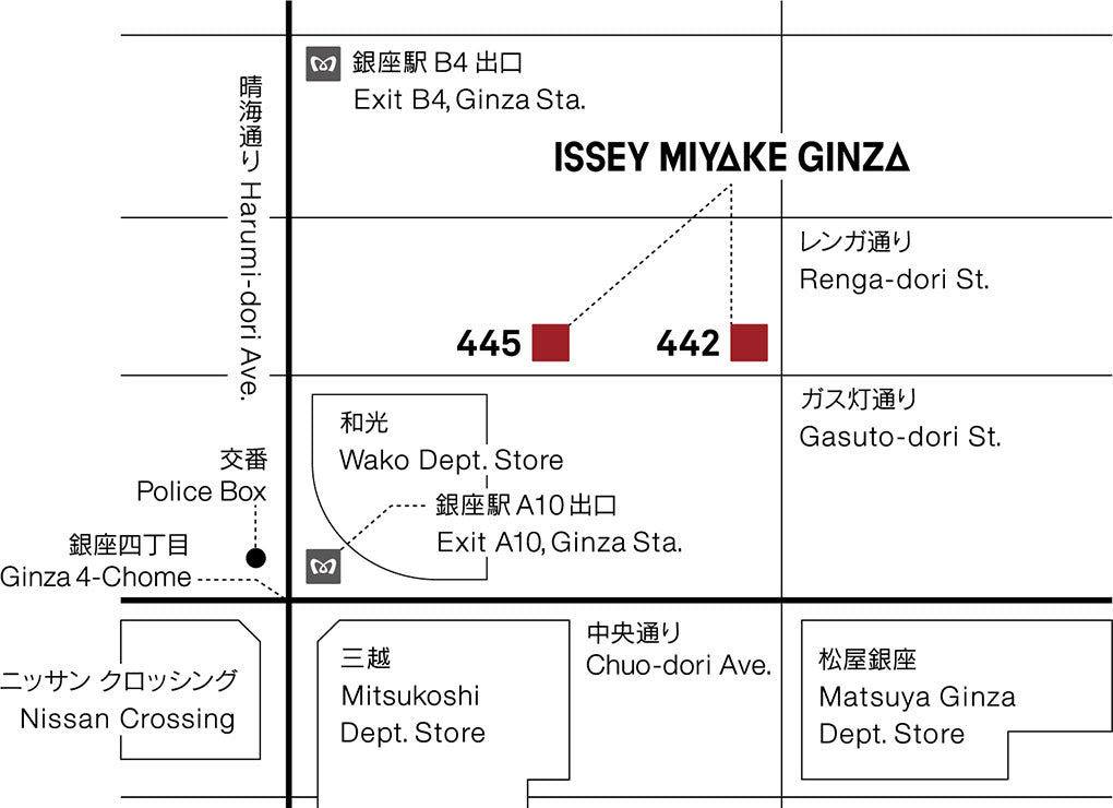 ISSEY MIYAKE GINZA MAP