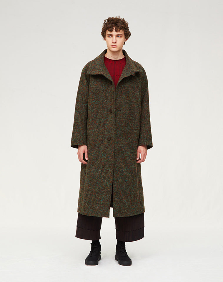 IM MEN melange tweed coat