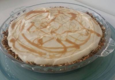 Salted Caramel Yogurt Pie