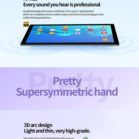Experience versatility with the 2024 Global Version 10.1'' Android 12 Tablet. Features 8GB RAM, 256GB ROM, 4G LTE, 5G WiFi, Google Play, G sensor, and phone call functionality for ultimate performance.